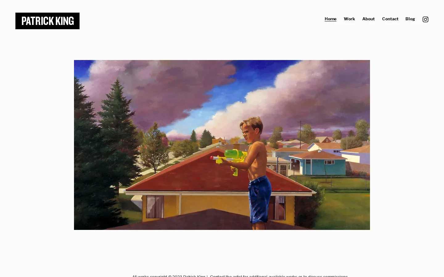 Patrick King Homepage screenshot