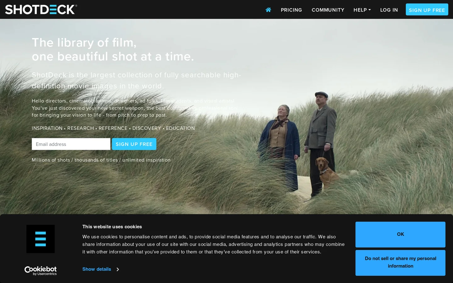 SHOTDECK Homepage screenshot