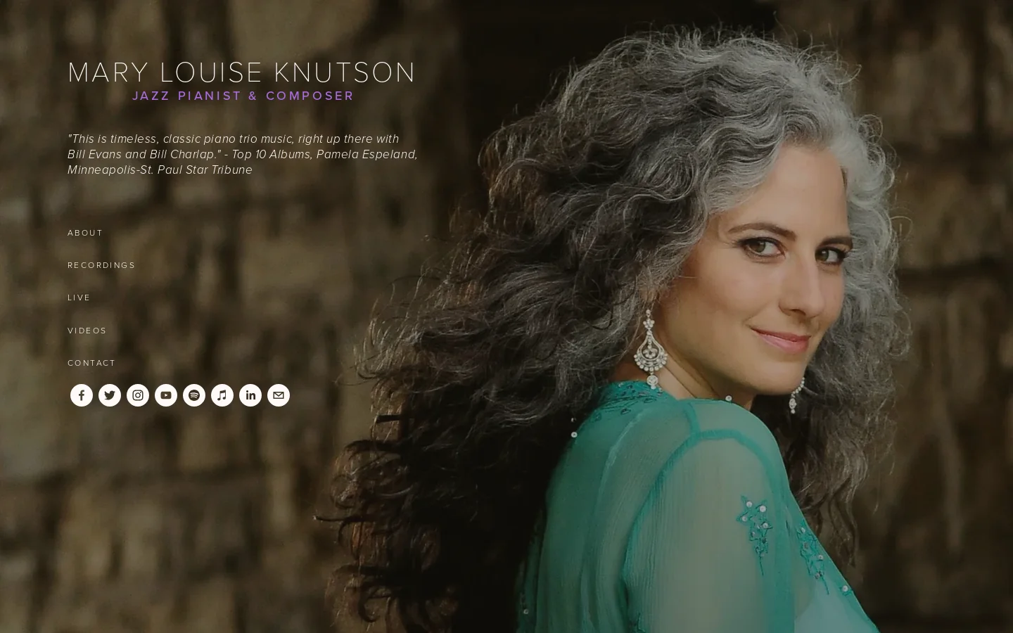 Mary Louise Knutson Homepage screenshot
