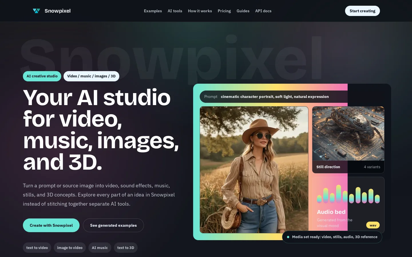 Snowpixel Homepage screenshot