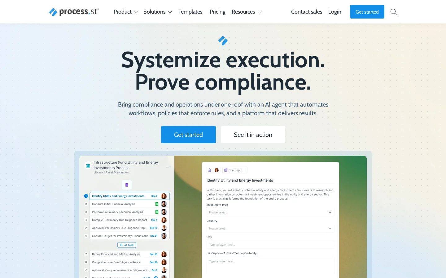 Process Street Homepage screenshot