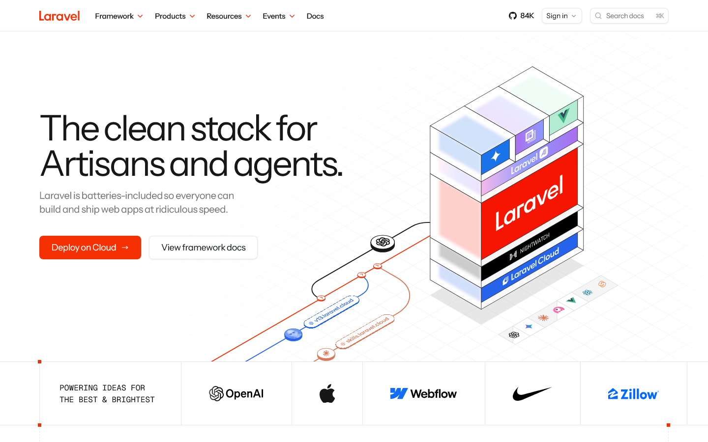 Laravel Homepage screenshot