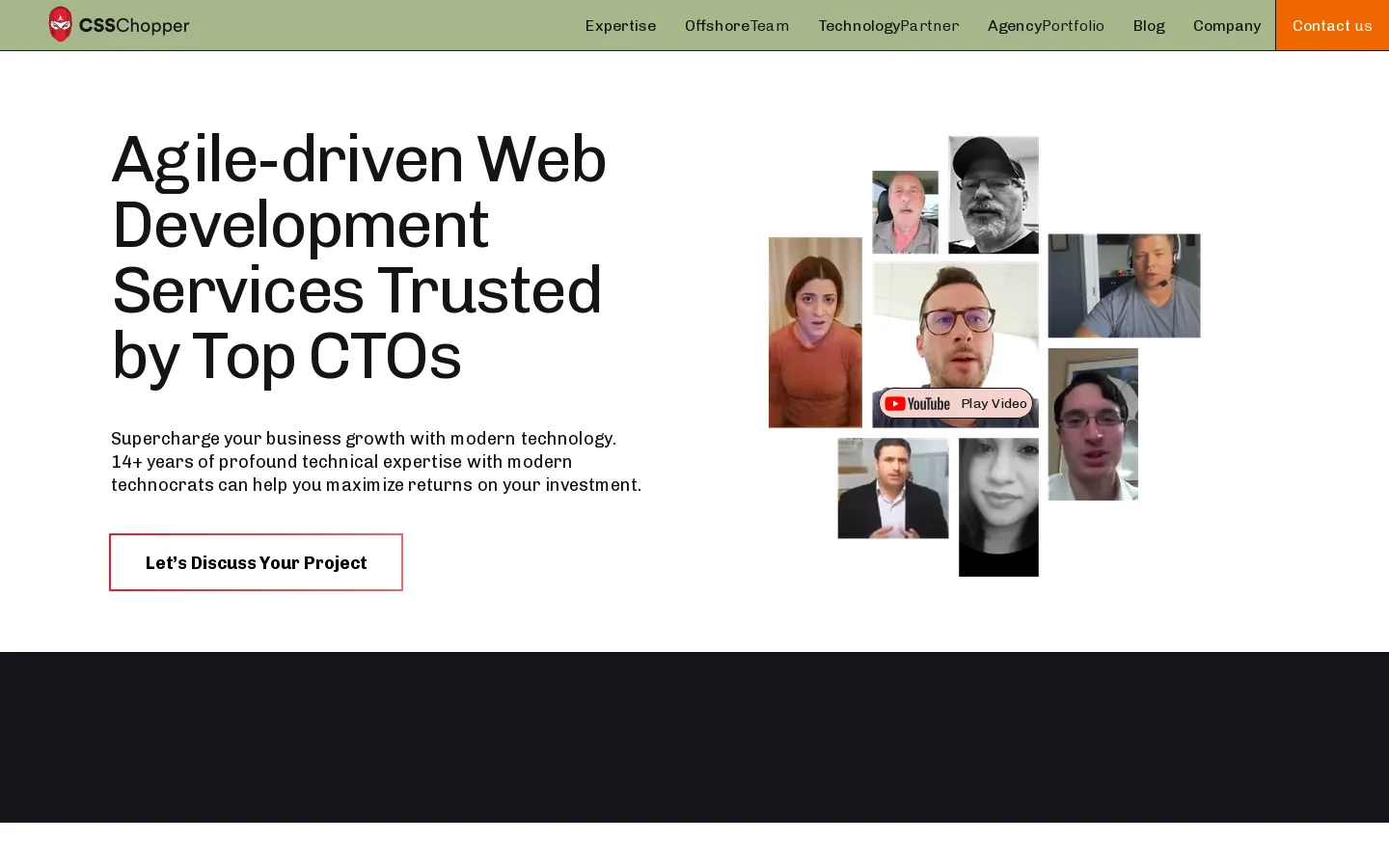 CSSChopper Homepage screenshot