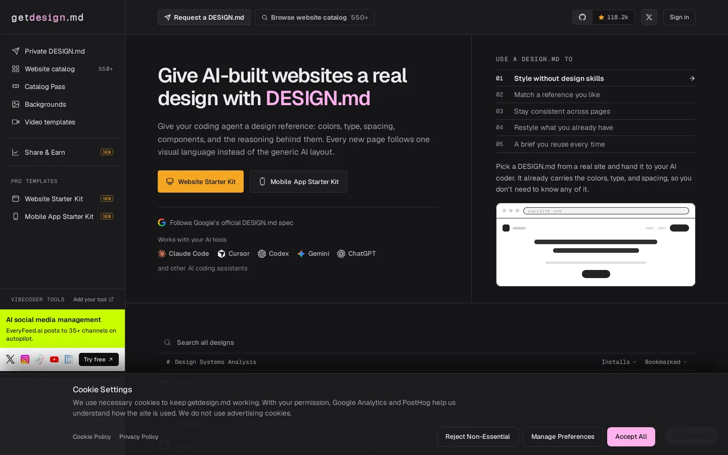 getdesign.md Homepage screenshot