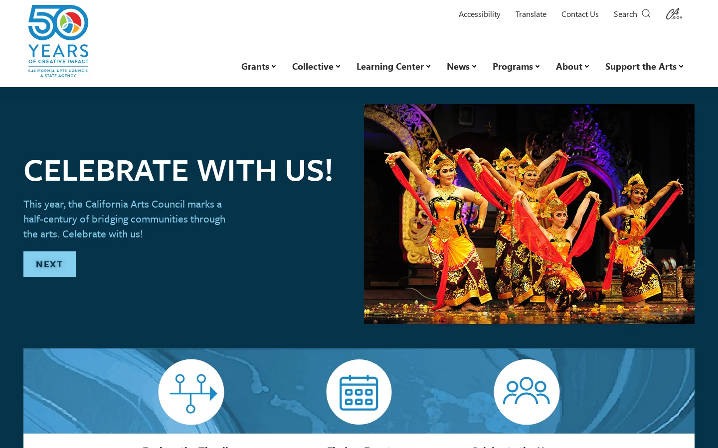 Home Page - California Arts Council Homepage screenshot