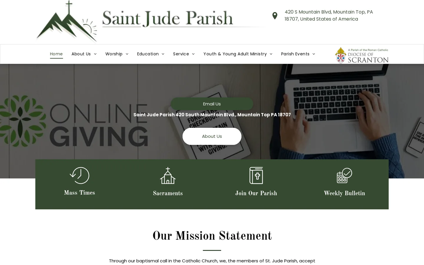 Saint Jude Parish: St. Jude Parish Homepage screenshot