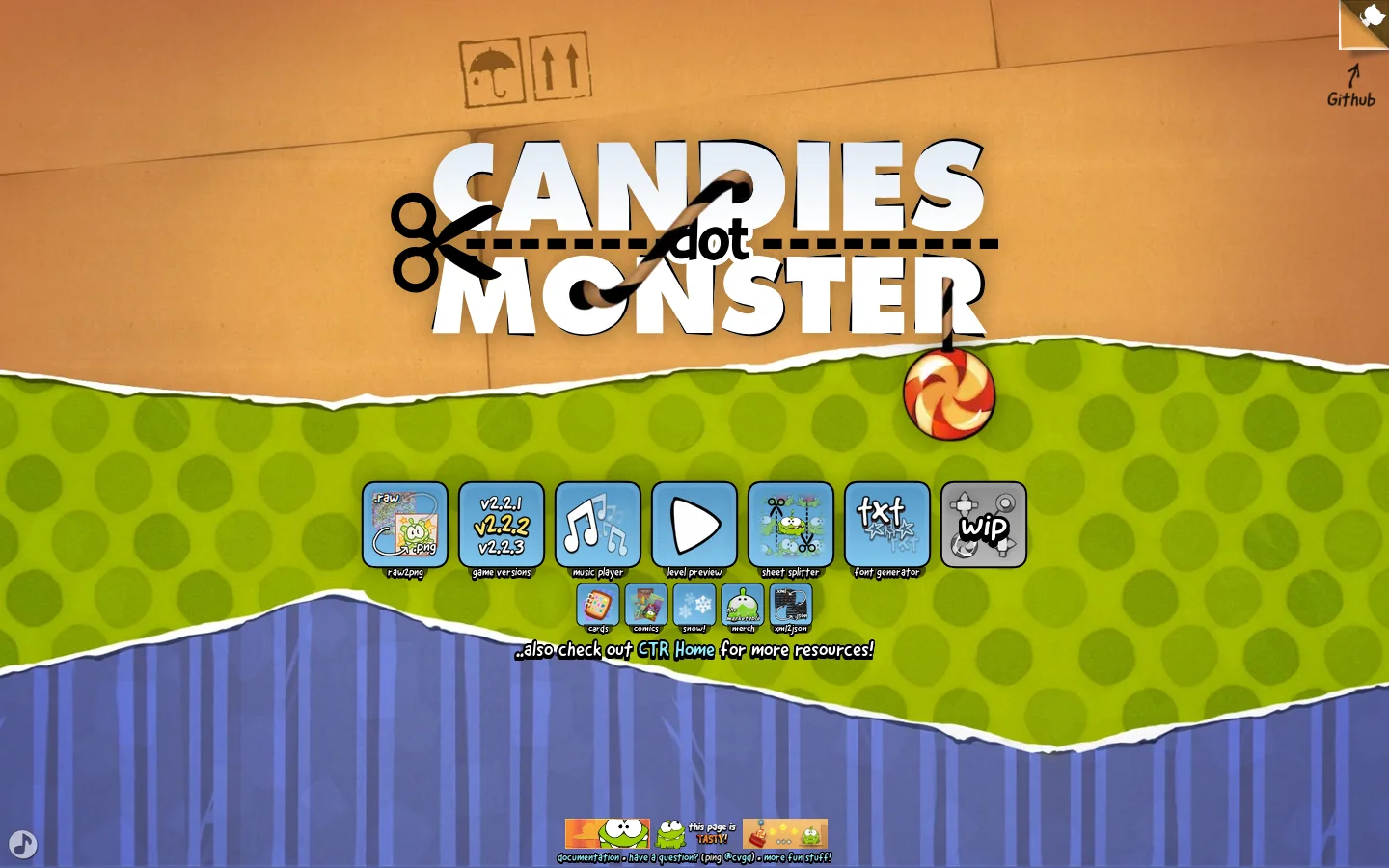 candies (dot) monster Homepage screenshot
