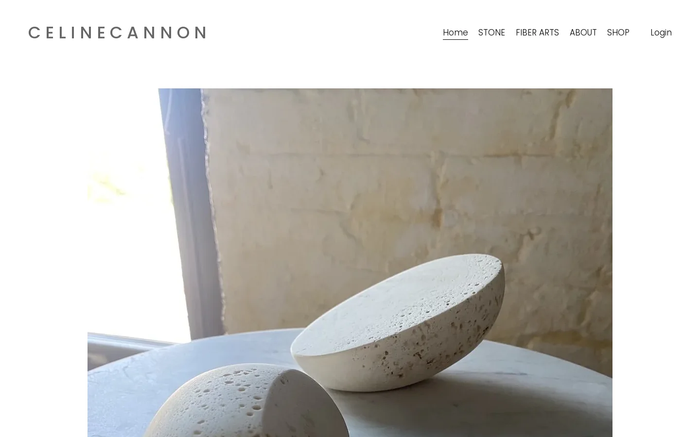 C E L I N E C A N N O N Homepage screenshot