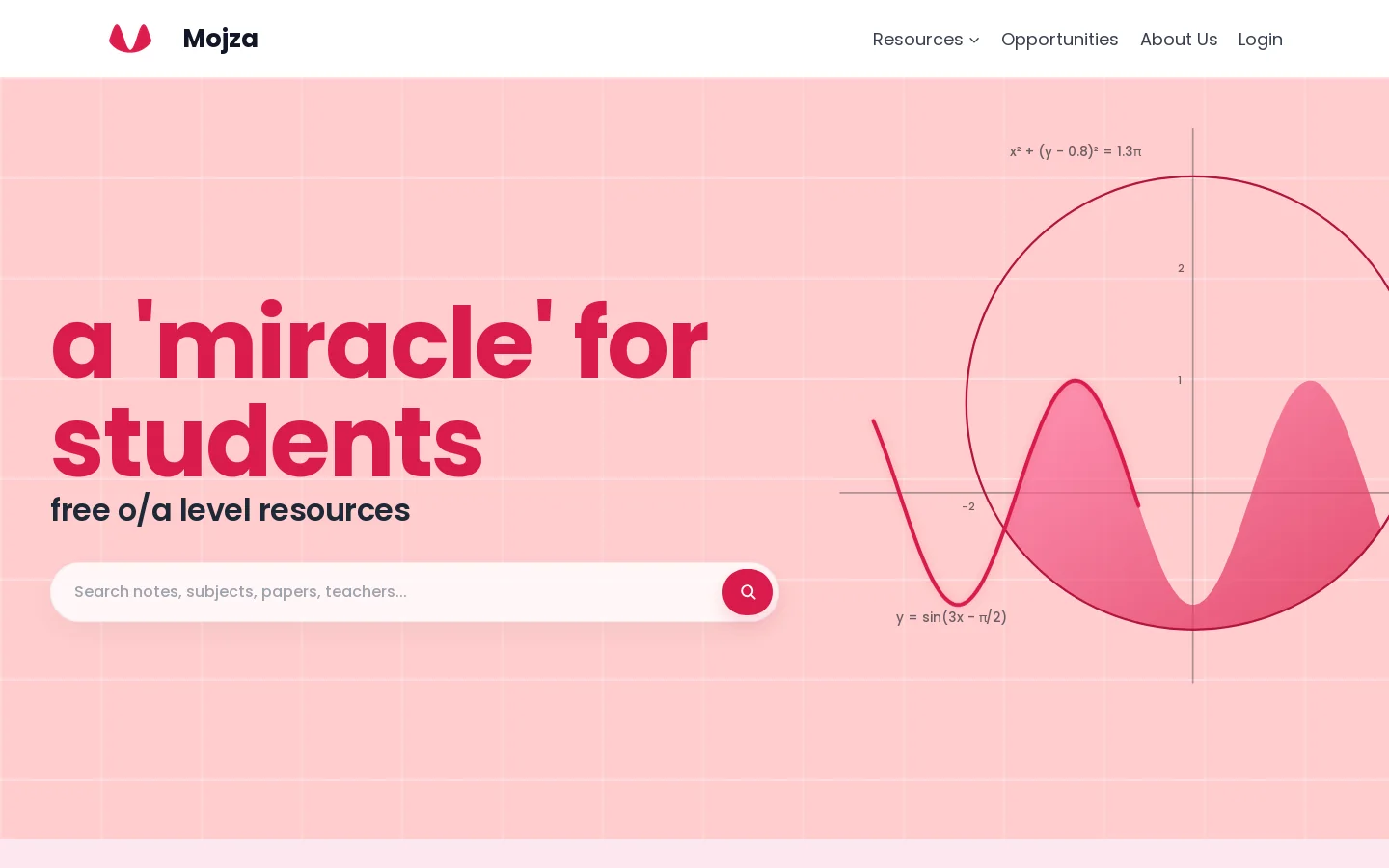 Mojza Homepage screenshot