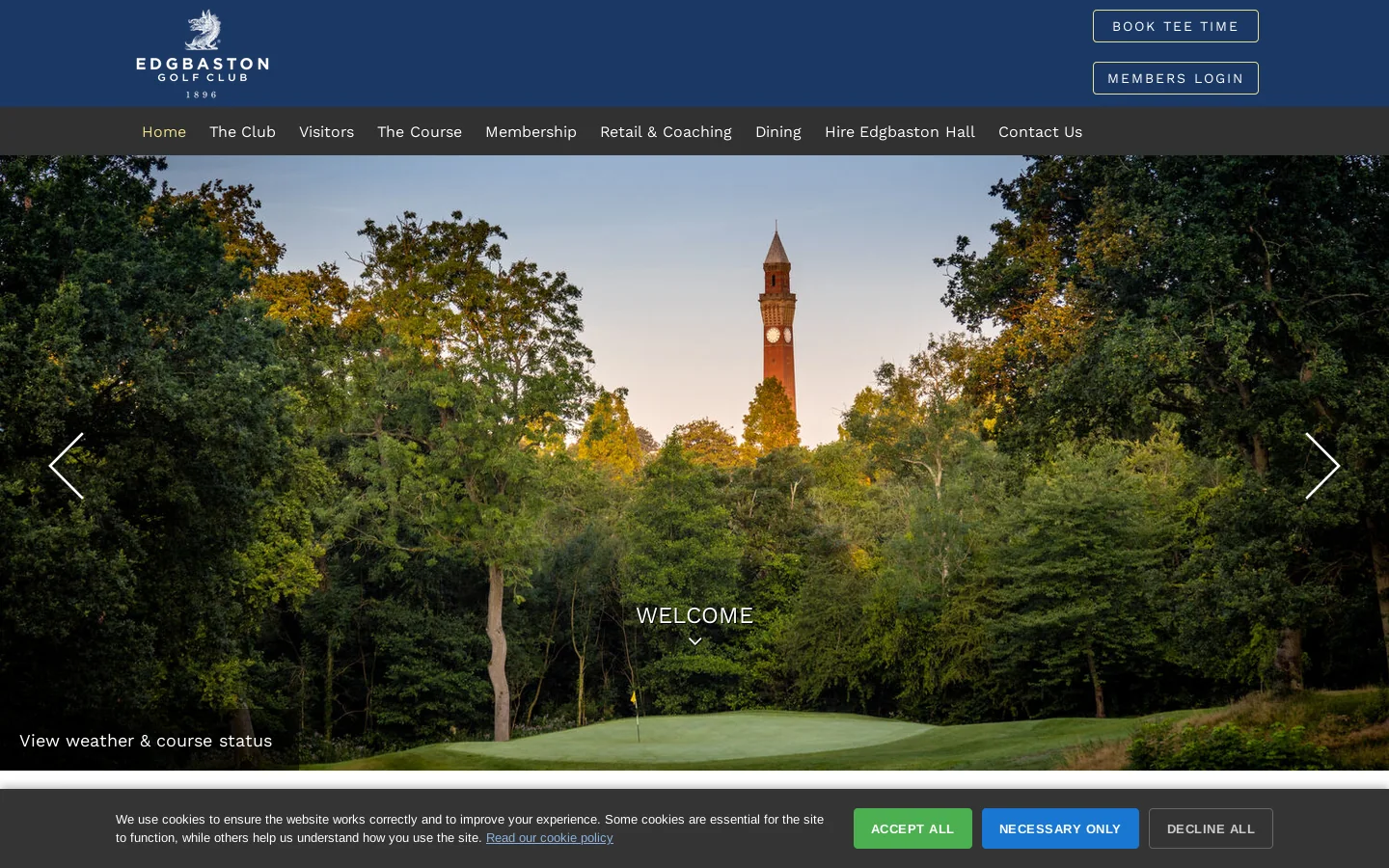 Home :: Edgbaston Golf Club Homepage screenshot