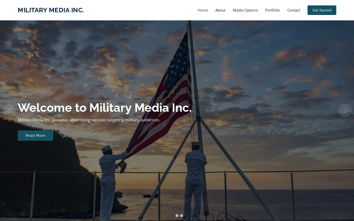 Military Media Homepage screenshot