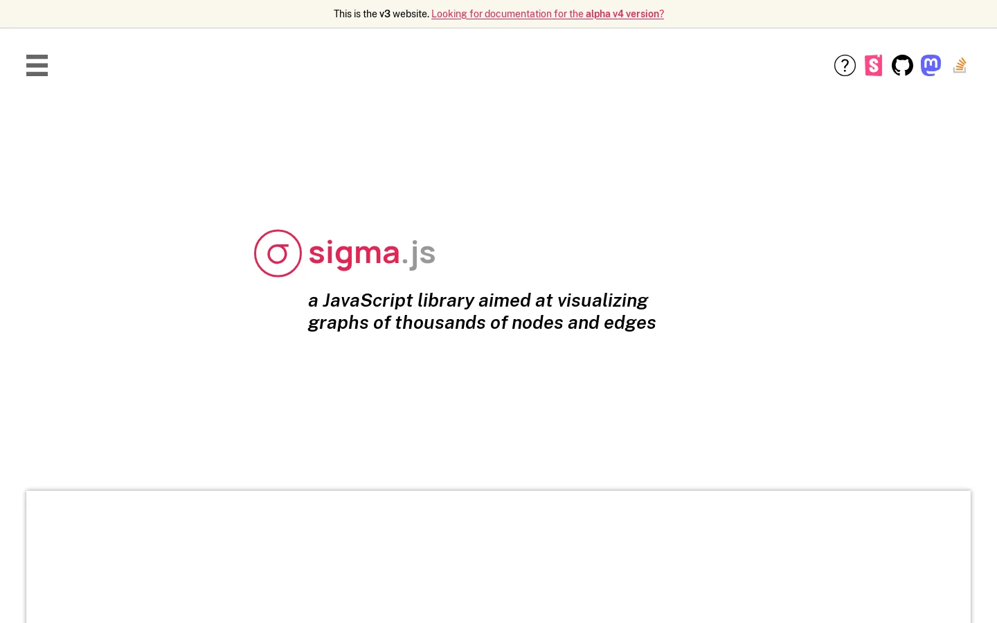 Sigma.js Homepage screenshot