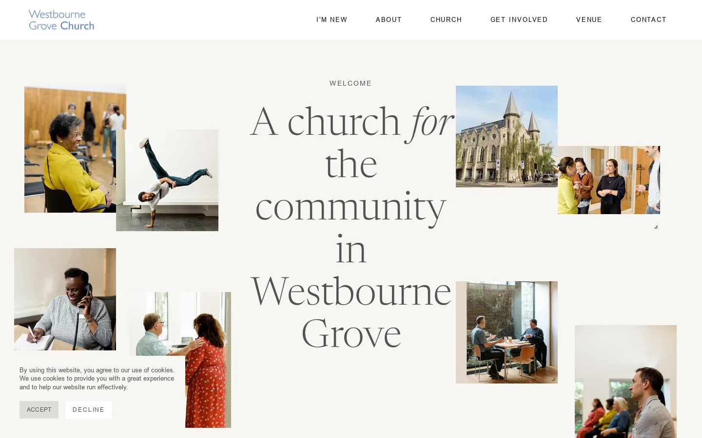 Westbourne Grove Church Homepage screenshot