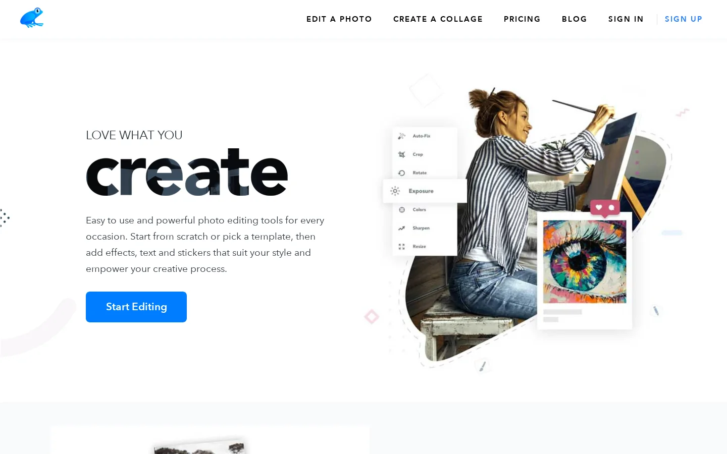 Ribbet Homepage screenshot