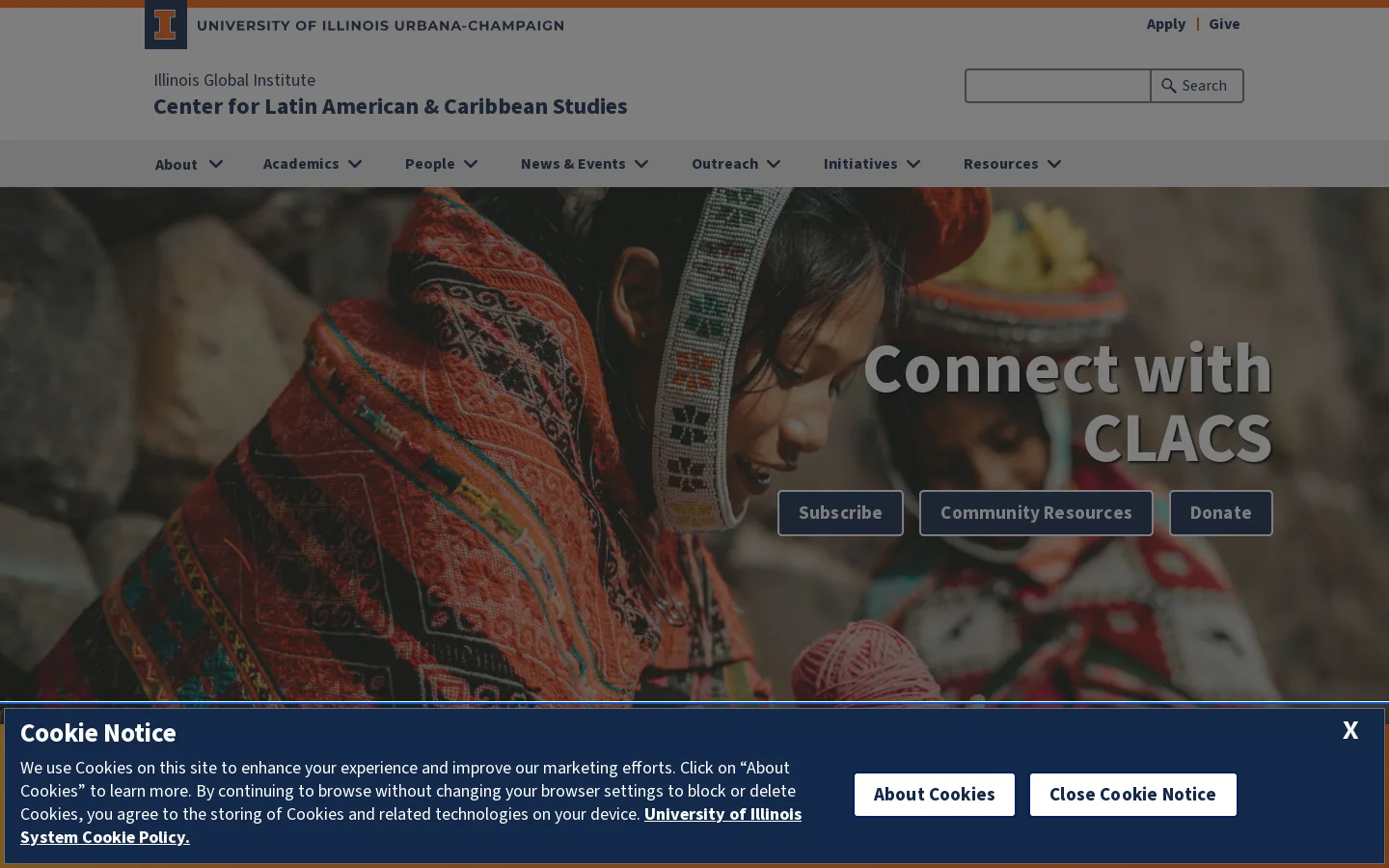 Home | Center for Latin American & Caribbean Studies | Illinois Homepage screenshot