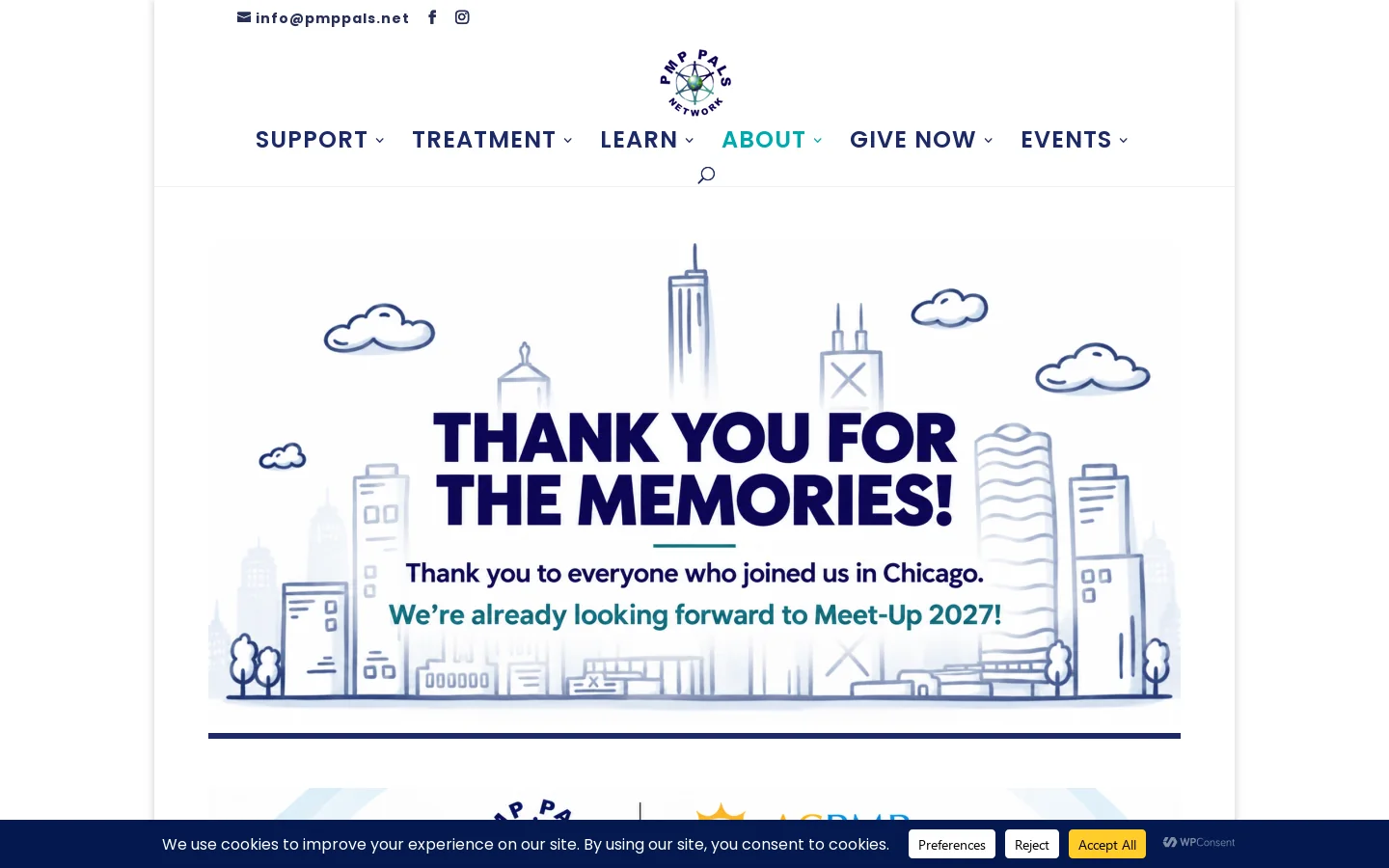 PMP PALS Homepage screenshot