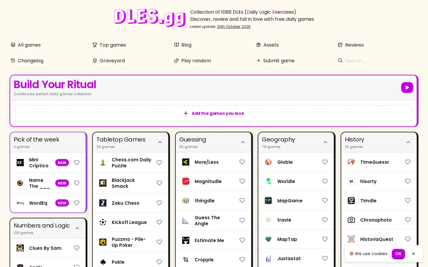 DLES.gg Homepage screenshot
