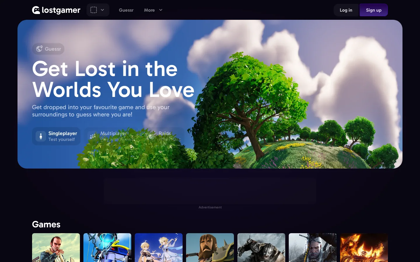 Lostgamer Homepage screenshot
