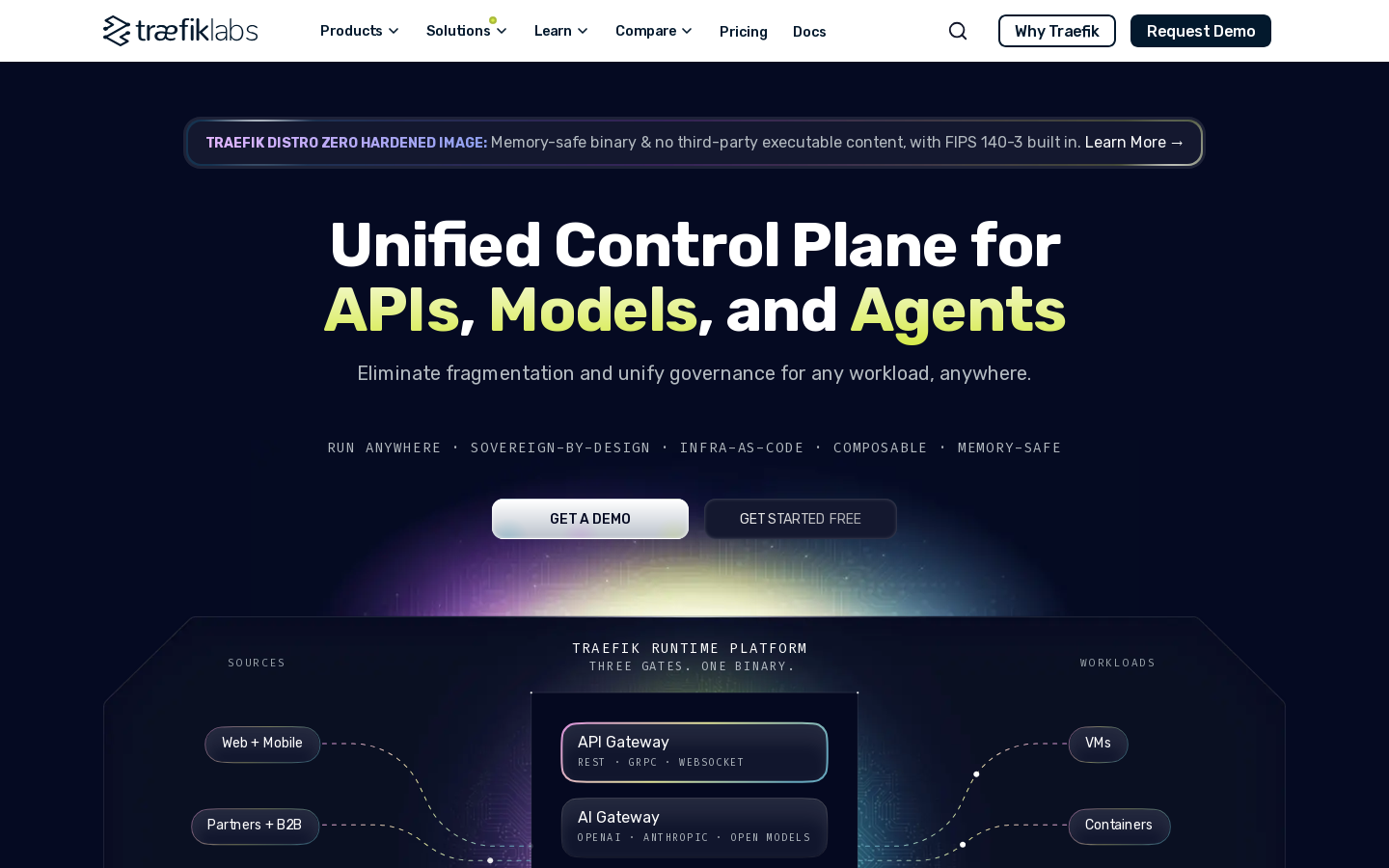 Traefik Labs Homepage screenshot