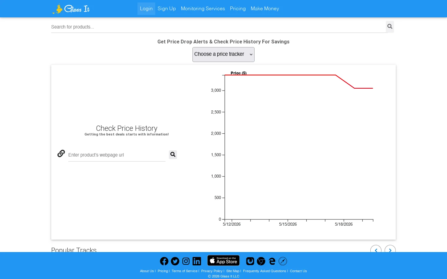 Price History Checker, Price Tracker & Back In Stock Alerts Homepage screenshot