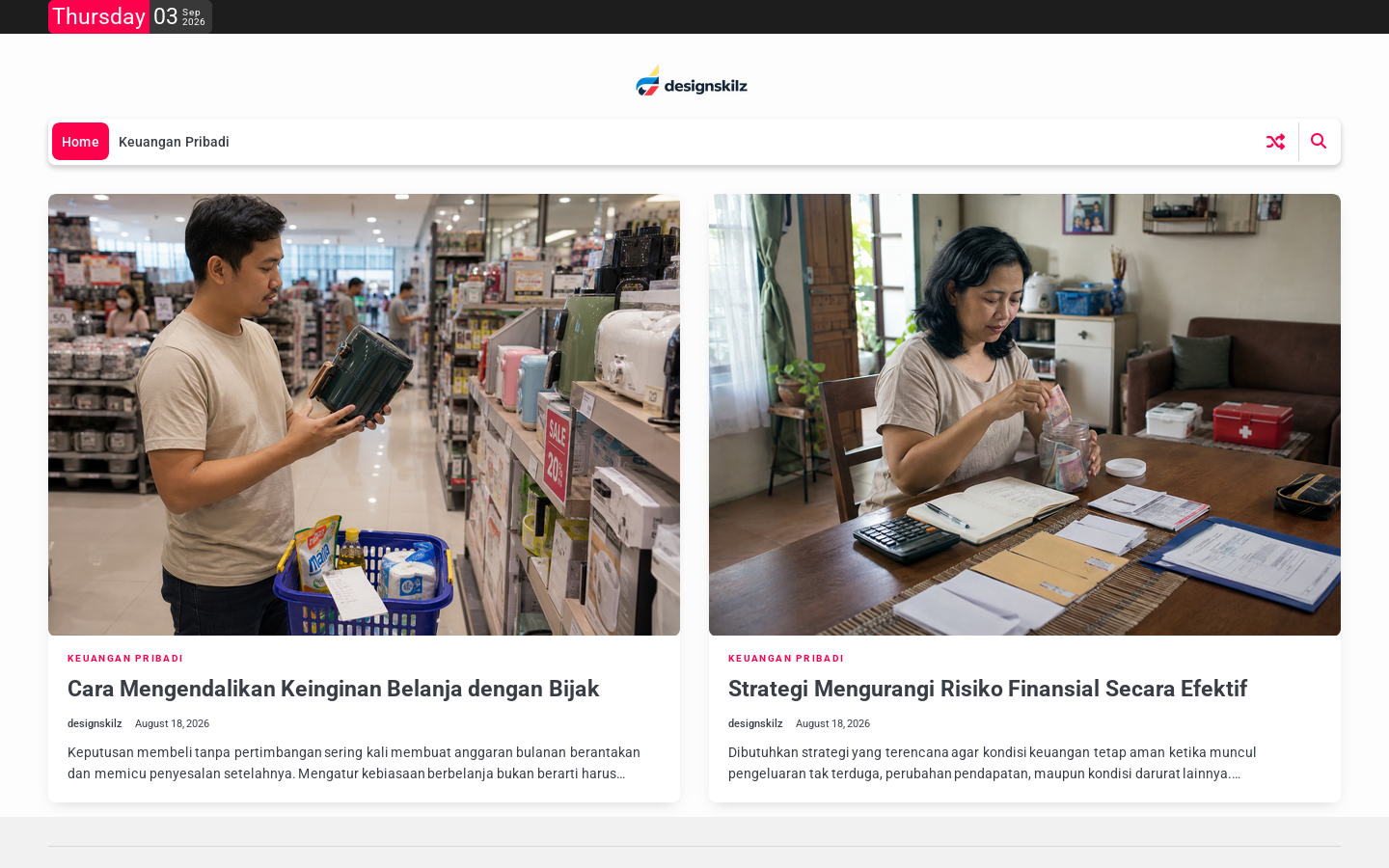 Pusat Wawasan Finansial dan Keamanan Digital Modern Homepage screenshot