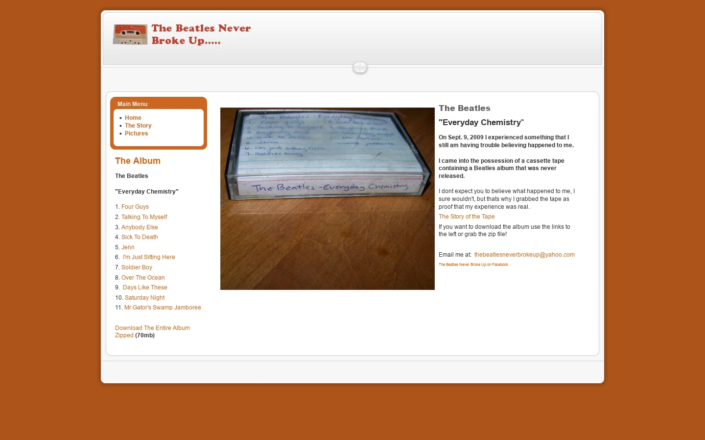 The Beatles Never Broke Up Homepage screenshot