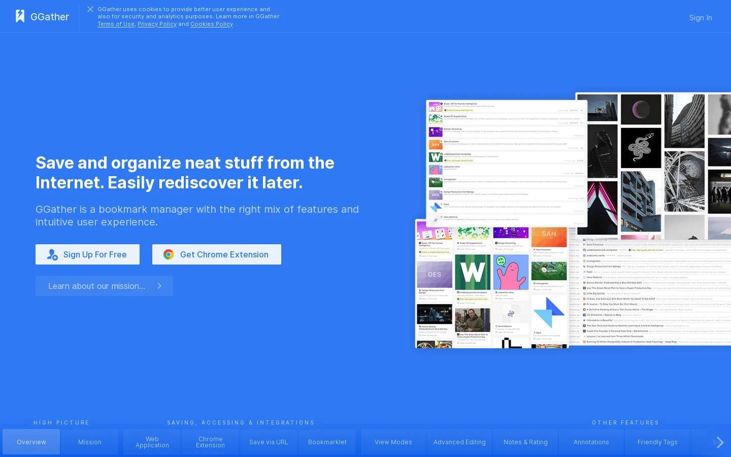 GGather Homepage screenshot