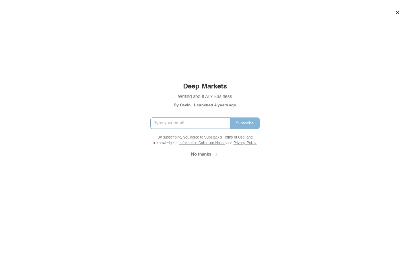 Deep Markets Homepage screenshot