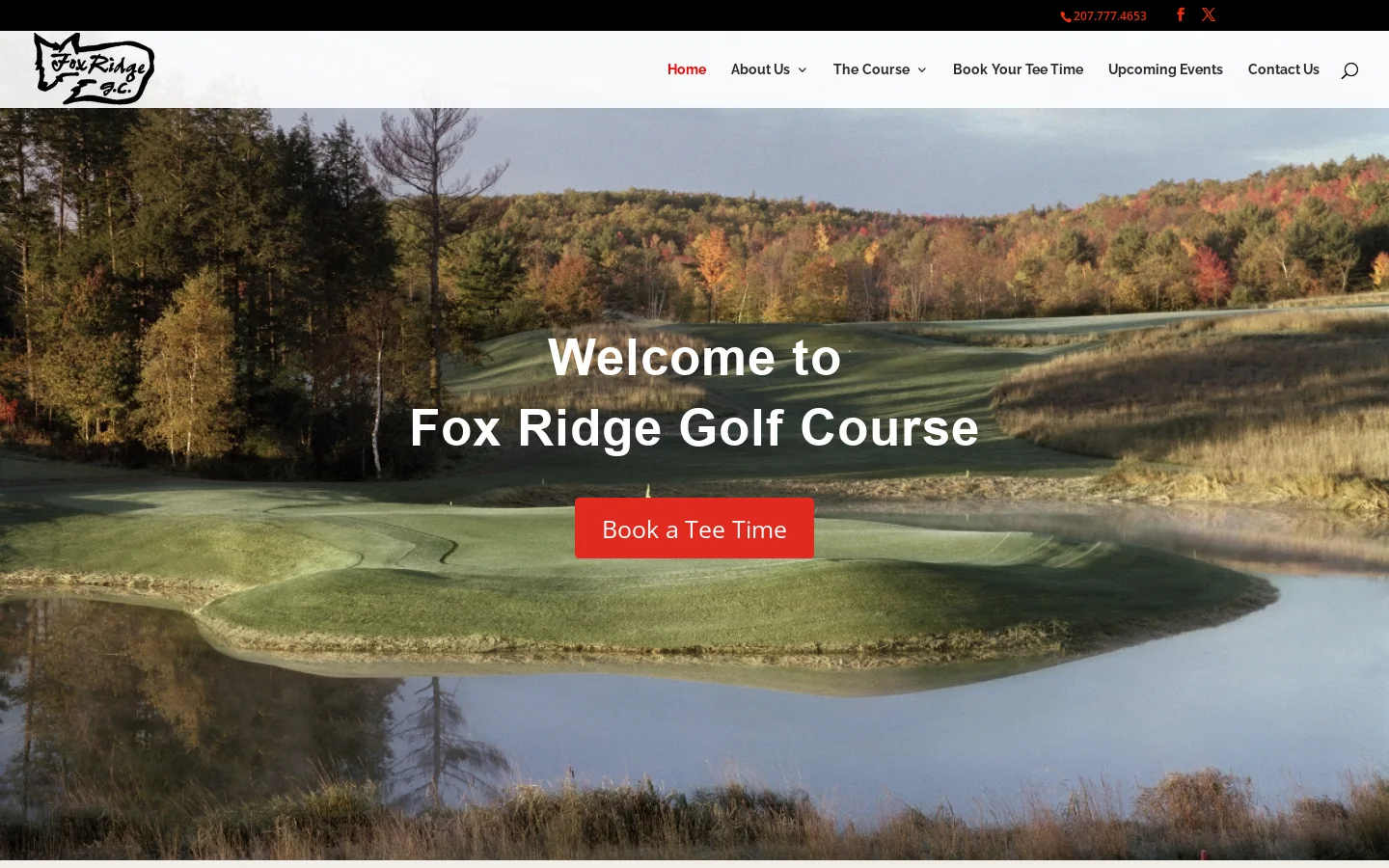 Fox Ridge Golf Club Homepage screenshot