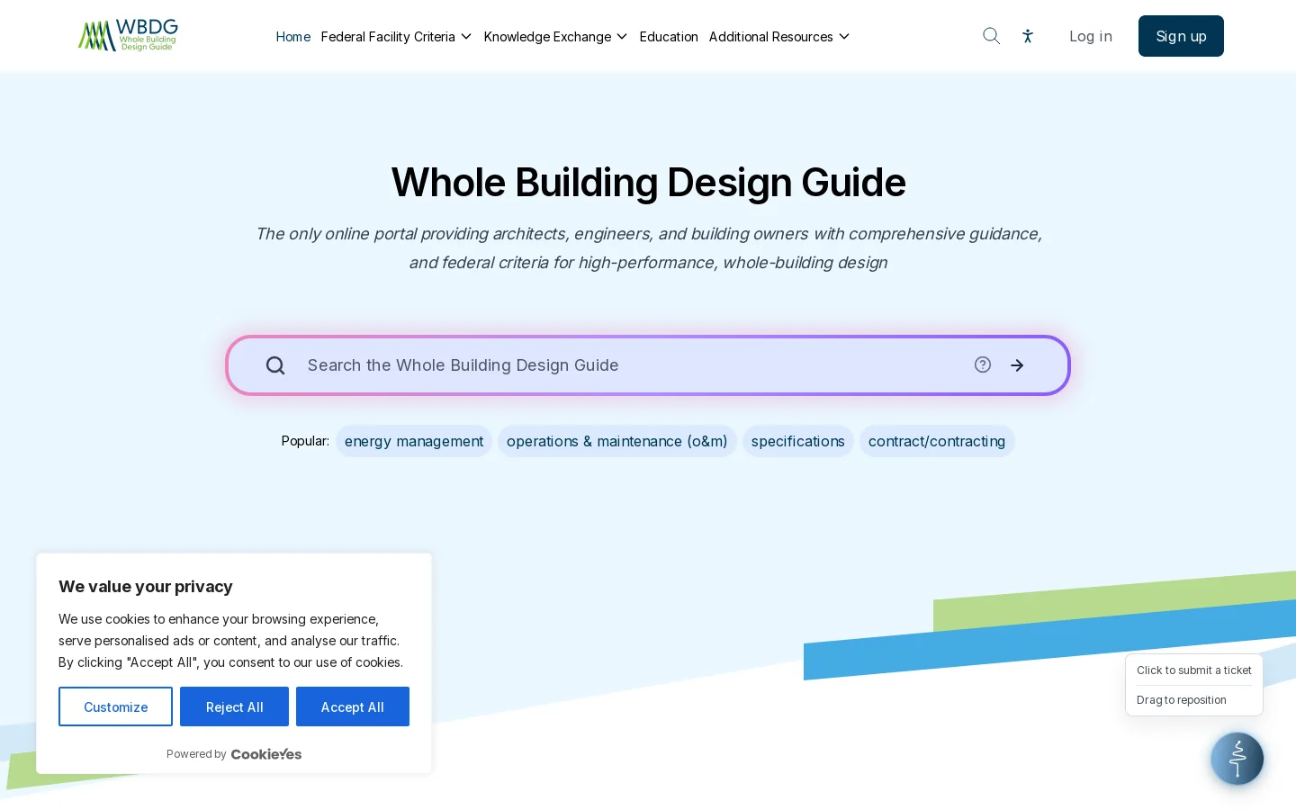 WBDG Homepage screenshot