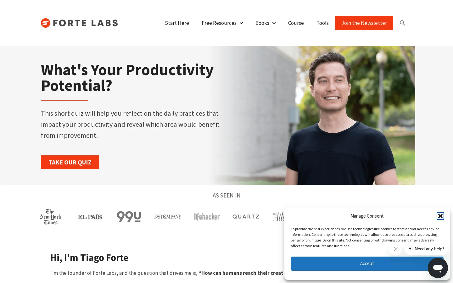 Forte Labs Homepage screenshot