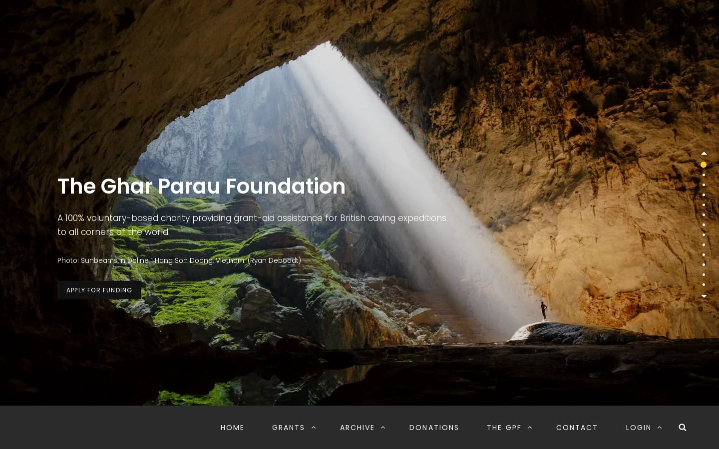 The Ghar Parau Foundation Homepage screenshot