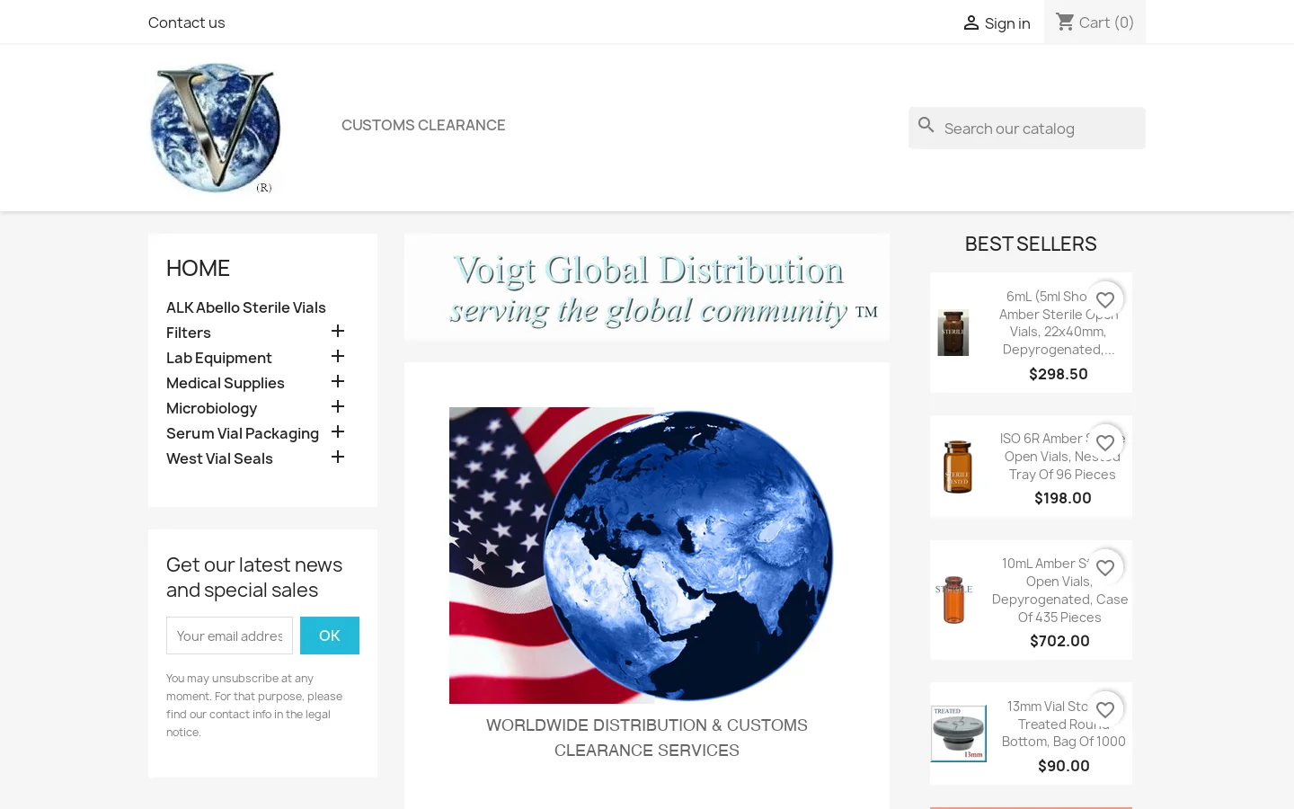 Voigt Global Distribution Inc Homepage screenshot