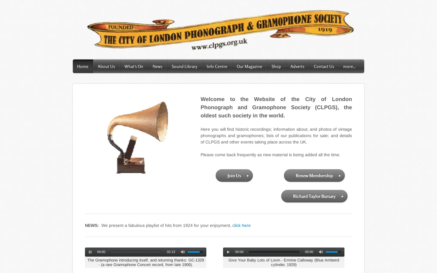 CLPGS Home Homepage screenshot