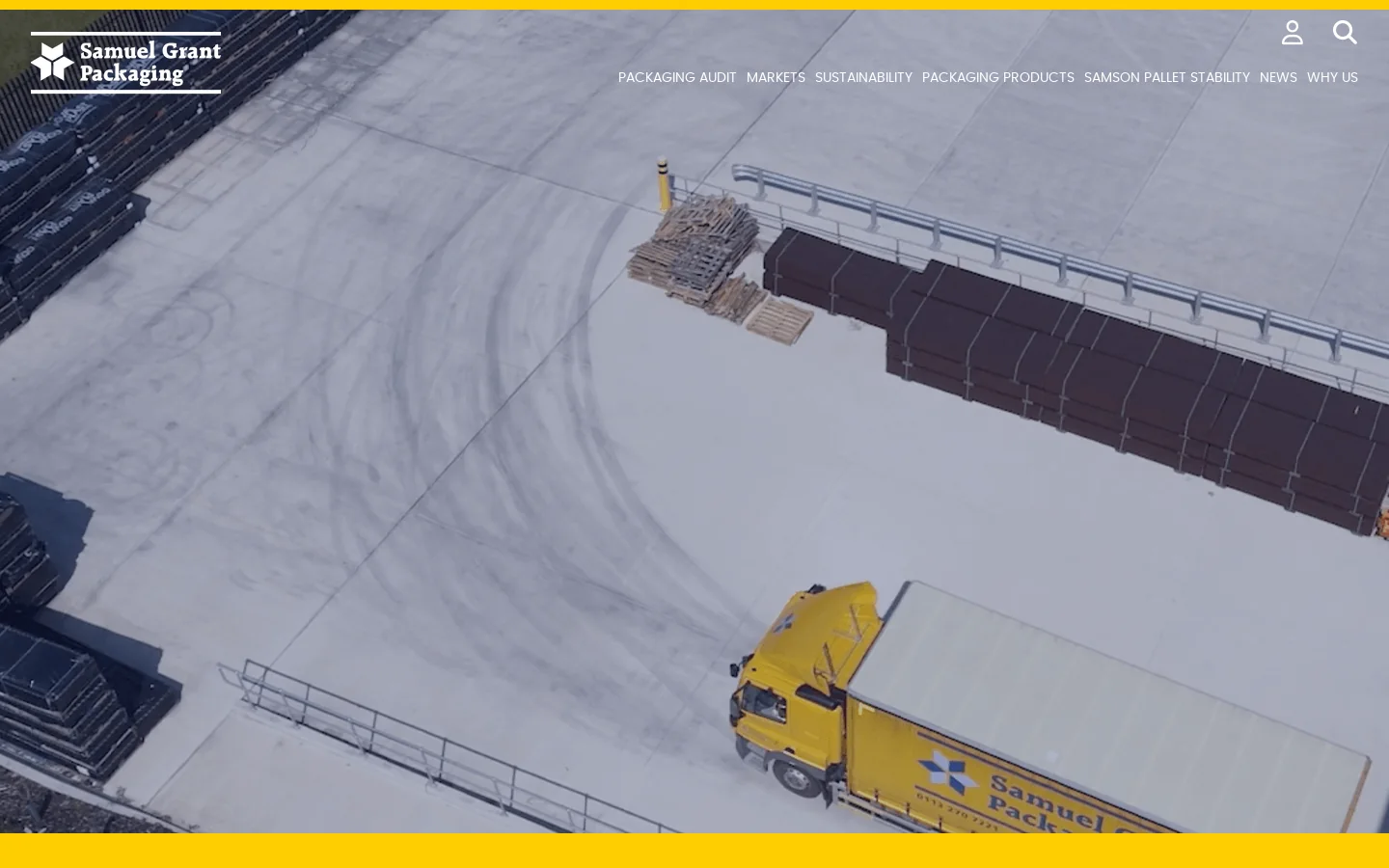 Samuel Grant Packaging Homepage screenshot