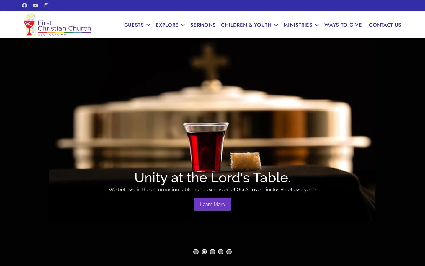 HOME - First Christian Church of Georgetown, KY Homepage screenshot