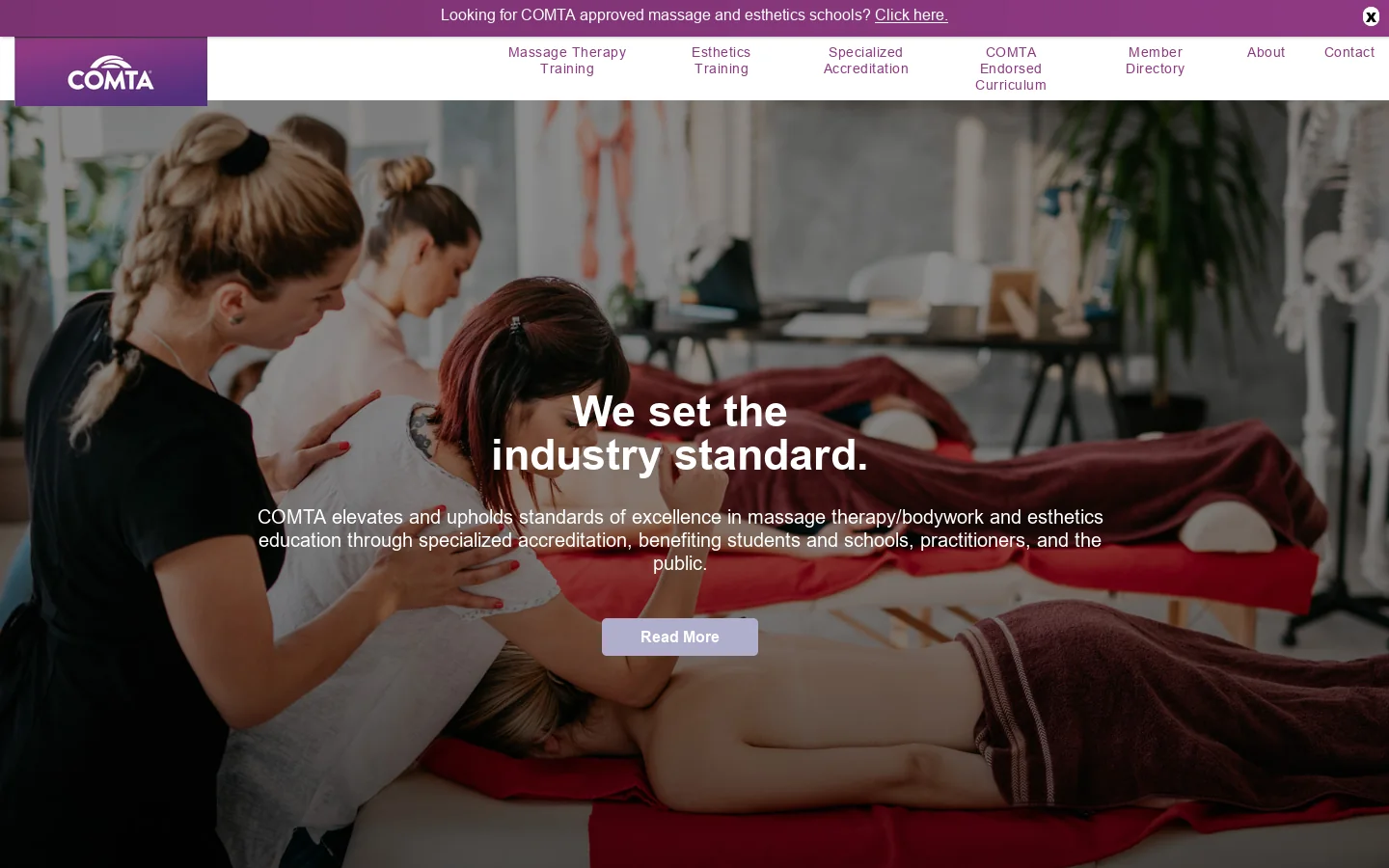COMTA Homepage screenshot