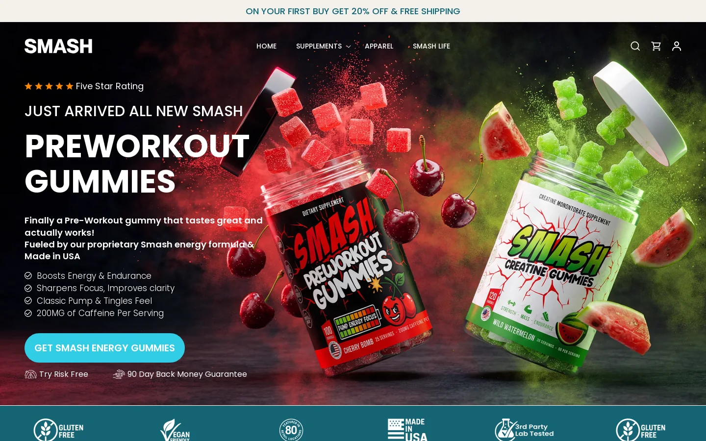 Smash.com Homepage screenshot