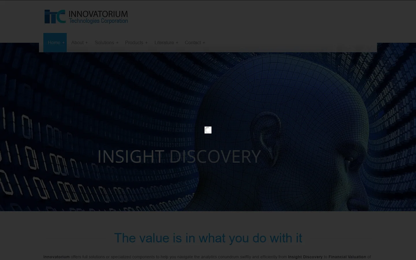 Innovatorium Technologies Corporation Homepage screenshot