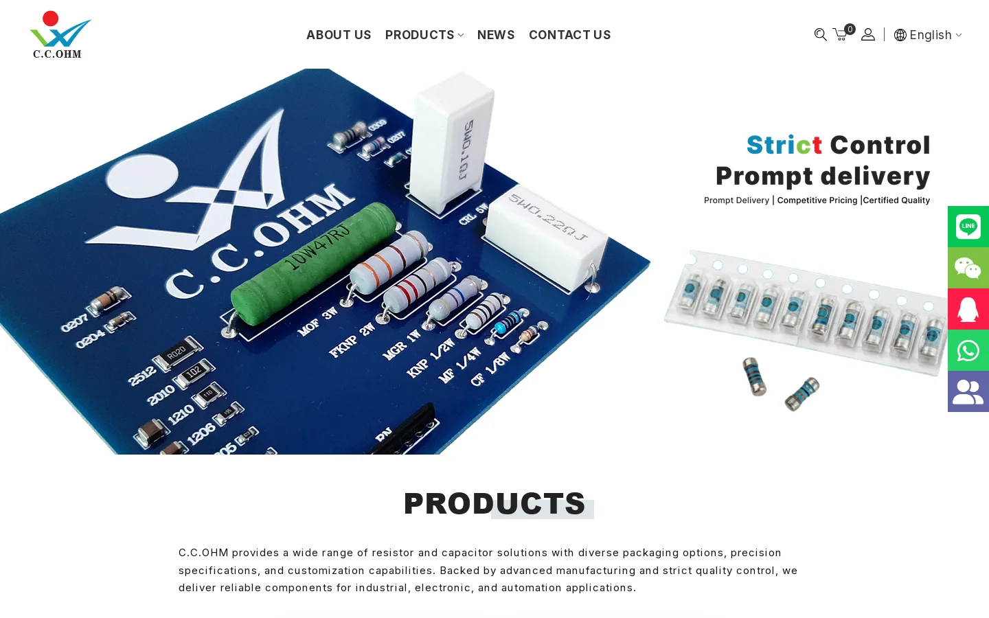 C.C.OHM ENTERPRISE CO., LTD Homepage screenshot