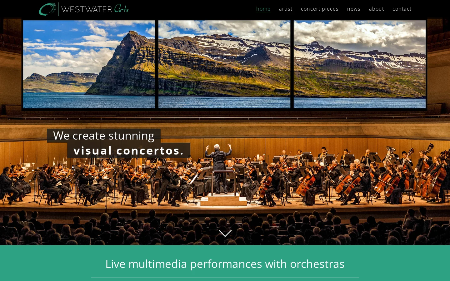 Westwater Arts Homepage screenshot