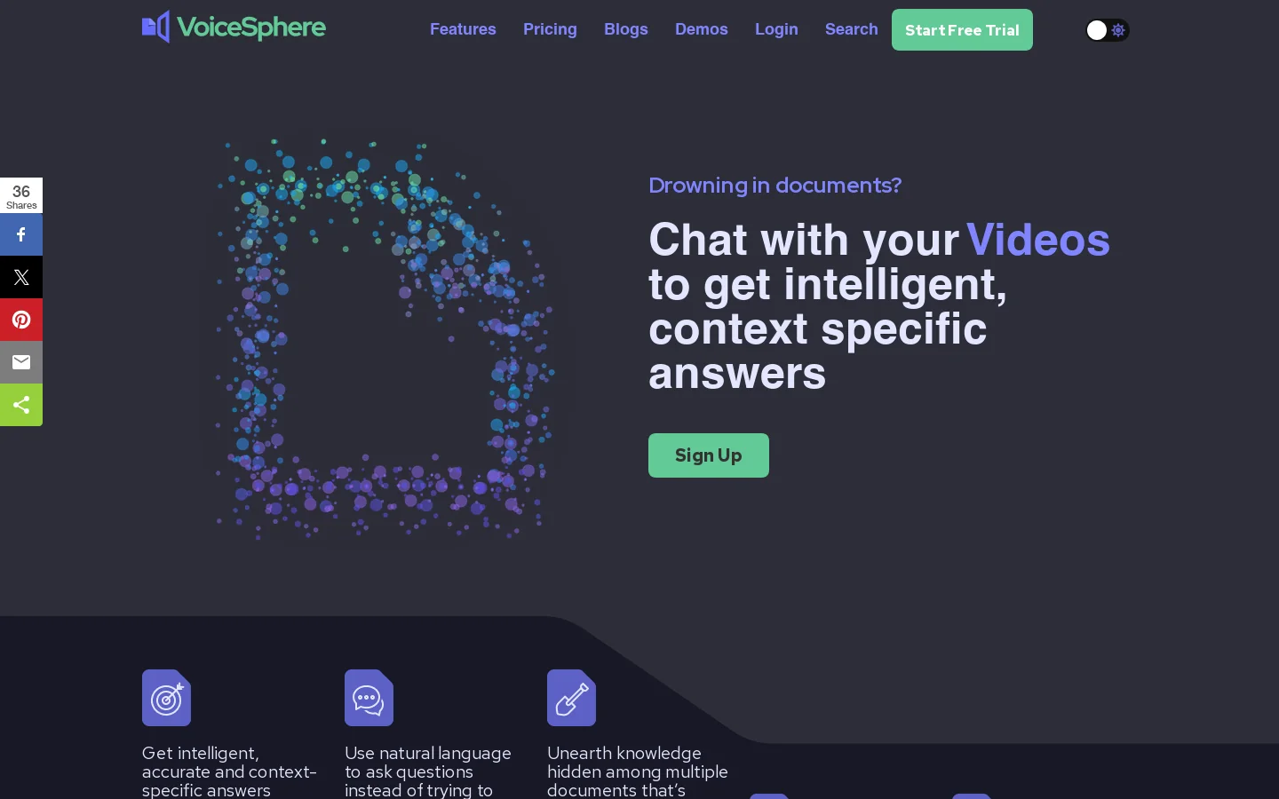 VoiceSphere AI Homepage screenshot