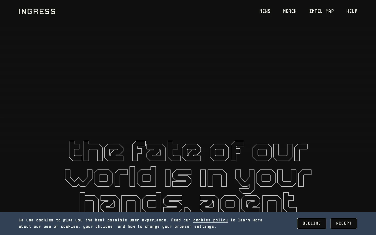 Ingress Homepage screenshot