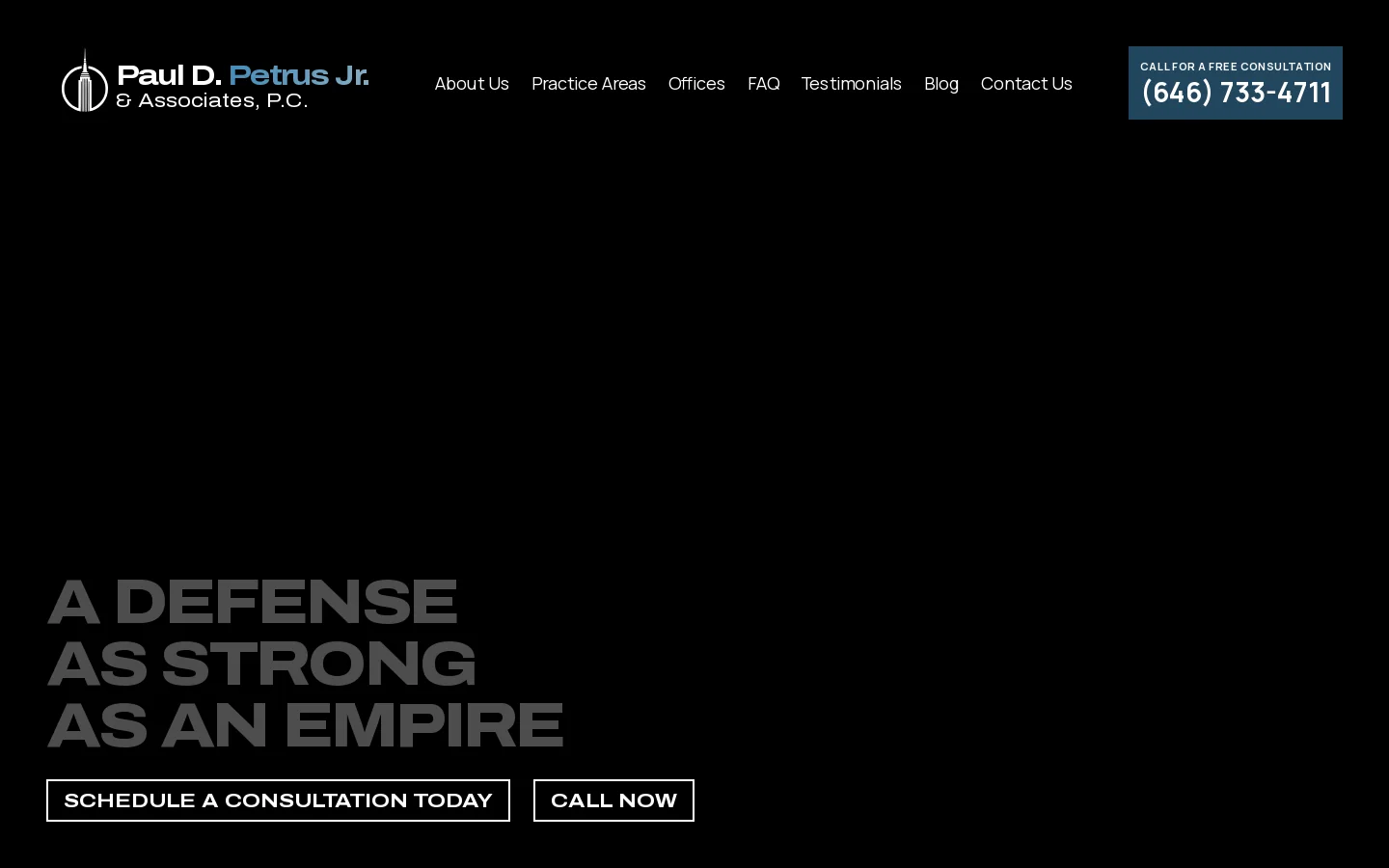 NYC Criminal Defense Attorneys | Free Consultation For Your Case Homepage screenshot