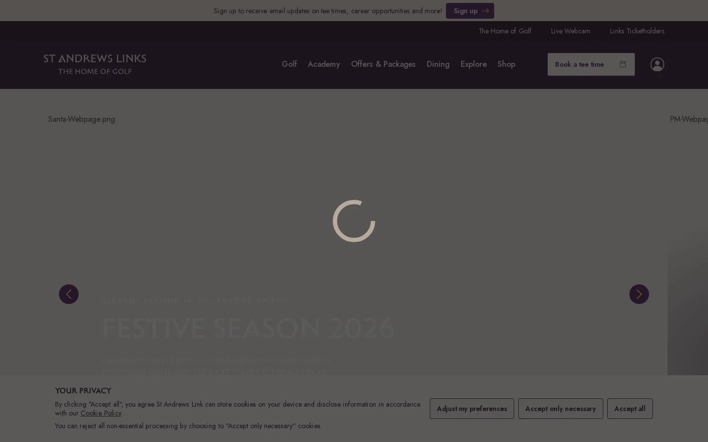standrews.com Homepage screenshot