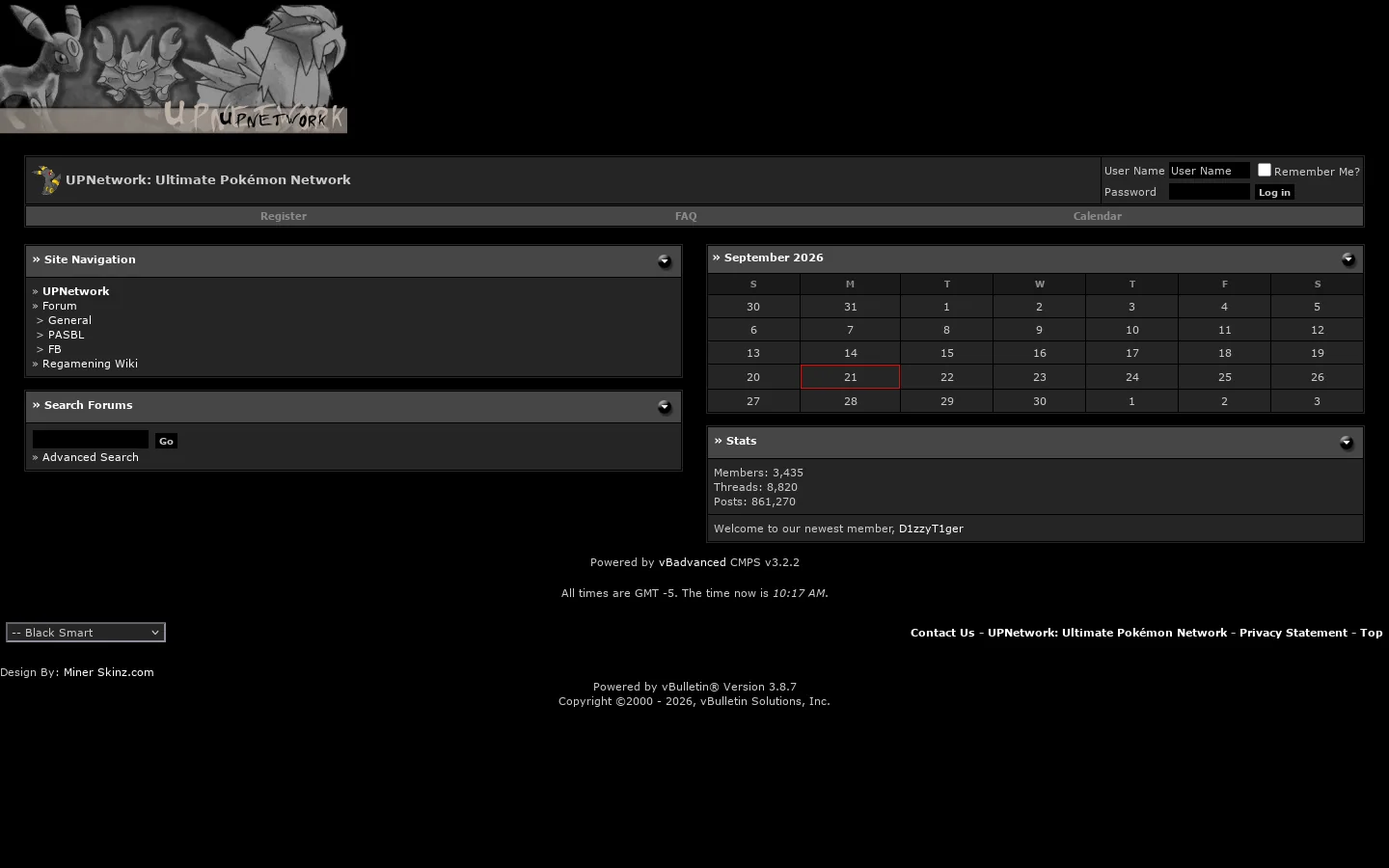 UPNetwork Homepage screenshot