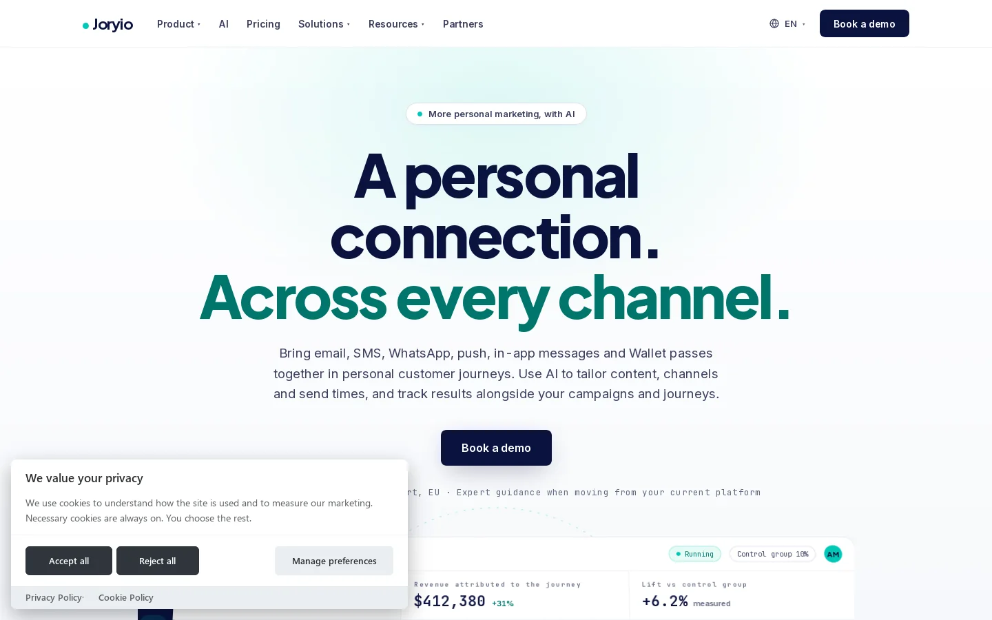 Joryio Homepage screenshot