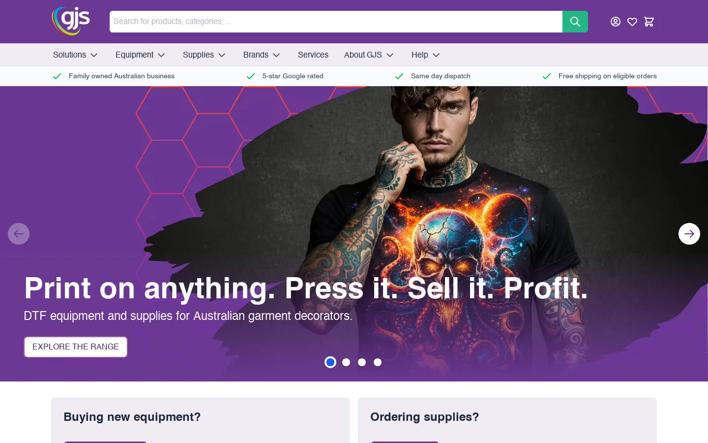GJS Homepage screenshot