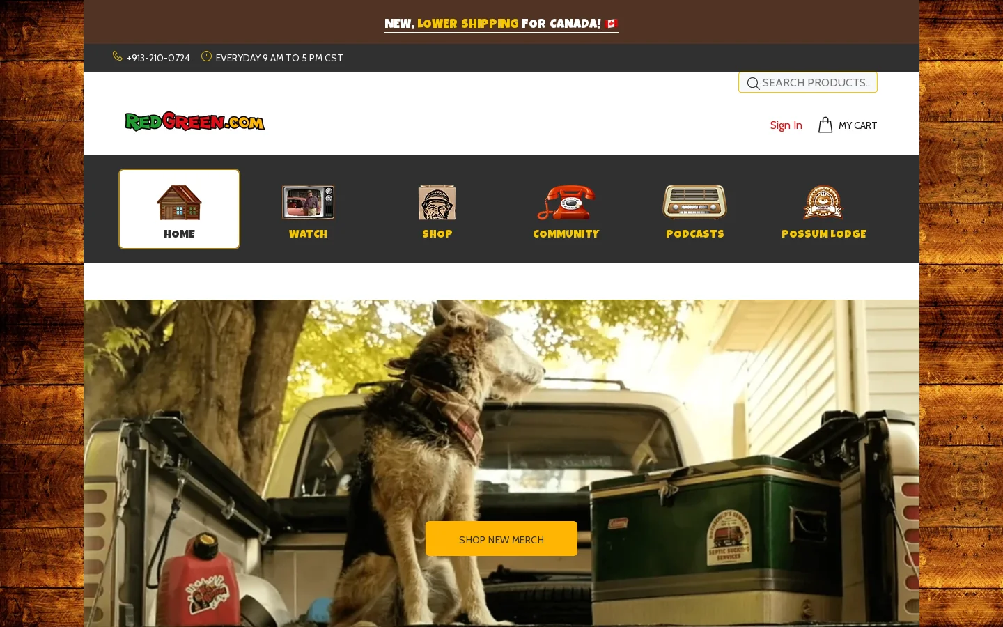 Red Green Homepage screenshot