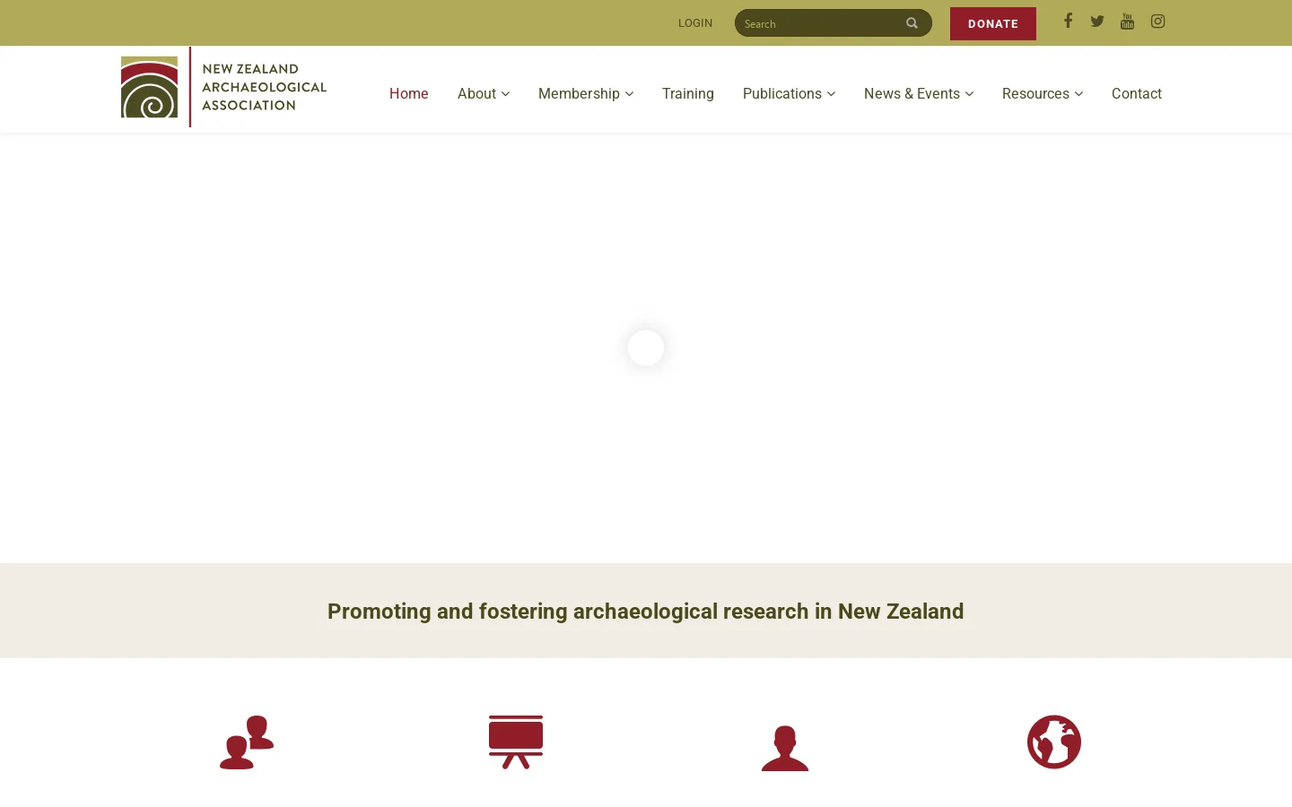 Home - NZ Archaeological Association Homepage screenshot